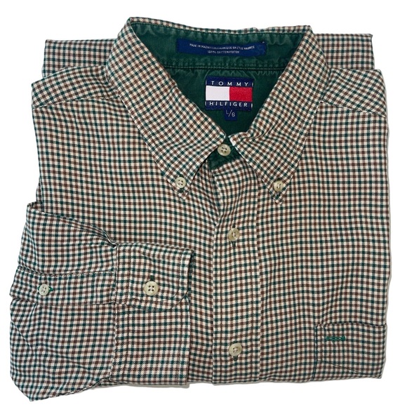 Tommy Hilfiger Other - Tommy Hilfiger Gingham Print Button Down Long Sleeve Shirt Size Large